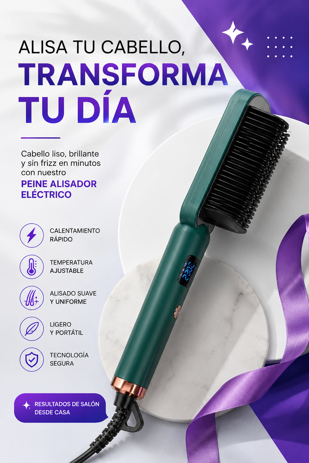 PEINE ALISADOR ELÉCTRICO