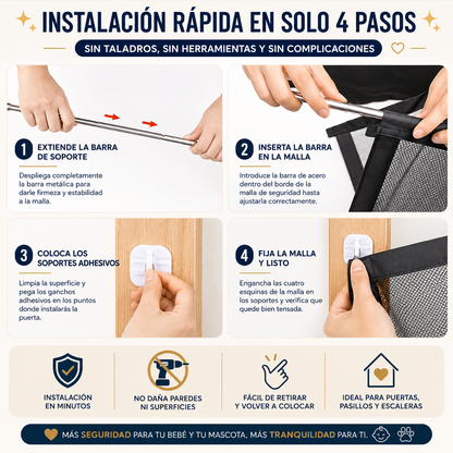 Puerta De Seguridad De Malla Plegable